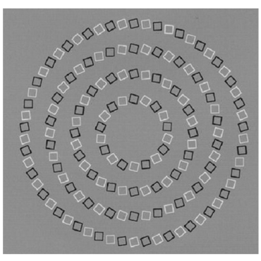 Les petits carrés forment-ils des cercles concentriques, ou une spirale?